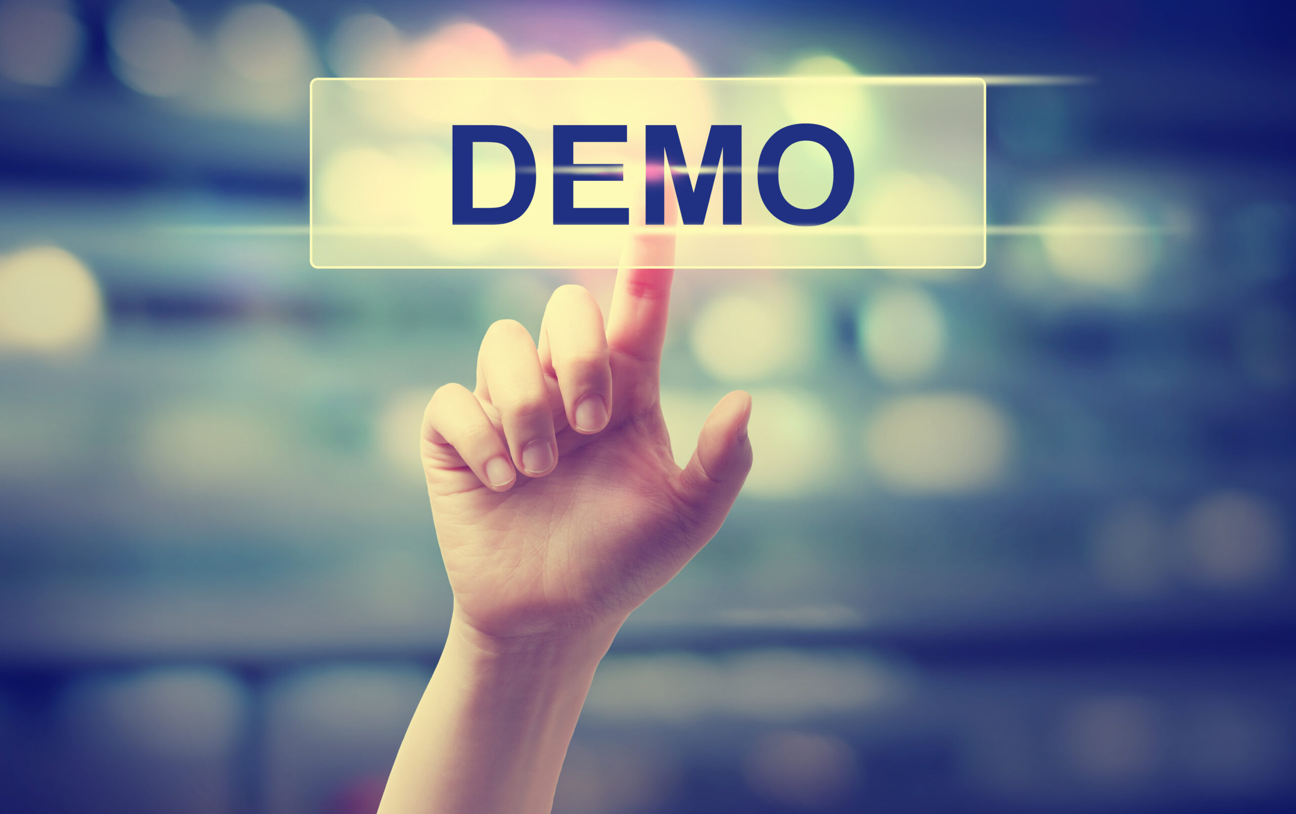 Demo concept with hand